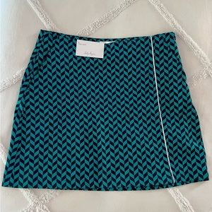 🆕 Women’s Lady Hagen Wrap Golf Skort, Size 8, Teal/Navy Chevron